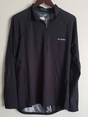 Columbia Black Lightweight Quarter-Zip Shirt Jacket